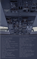 vignette-lien vers une vue de comment le panneau suprieur du Boeing 737-400 est l o la plupart des systmes de l'avion sont rgls (en anglais, avec traduction franaise)