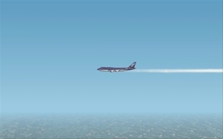747 flight over Belarus, from Moscow to Paris (European Airlines)