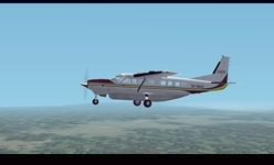 illustration for the tutorial Flying the Cessna Caravan 208B: a Grand Caravan 208B over Kenya