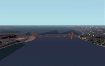 Le Golden Gate (Etats-Unis), illustration pour le rcit Les lieux clbres du monde vus dans FS