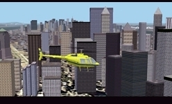 illustration du tutoriel Comment piloter un hlicoptre?: un hlicoptre en approche  la pointe de Manhattan