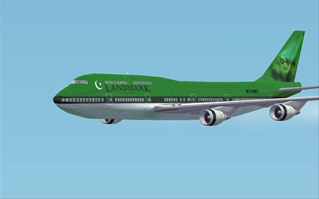 Boeing 747-400 des Pakistani Airlines peu aprs verticale Mascate (sultanat d'Oman)