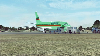 archives de l'Image du jour: Beau 737-200 (de la compagnie fictive Air Bolivia) au parking de l'aroport Jorge Wilstermann Intl de Cochabamba (SLCB), en Bolivie (image publie le 18/01/2017)