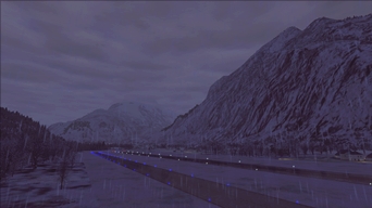 archives de l'Image du jour: Alors que nous volons sereinement  un niveau de vol 230 au-dessus du sud-est de la Suisse, le paysage, en-dessous, se remplit d'obscurit et de neige! (image publie le 20/01/2018)
