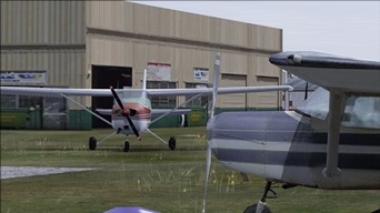 A view taken on the Vienne-Reventin terrain, France (LFHH) (that picture was also published in the MSFS Screen Shot Forum of the site FlightSim.com) (picture published March 20th, 2019)