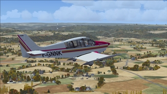 illustration du tutoriel Tracer une navigation dans FSX: avion de l'aviation lgre sur le cheminement VFR de Dijon-Longvic