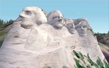 Le mont Rushmore (Etats-Unis), illustration pour le rcit Les lieux clbres du monde vus dans FS