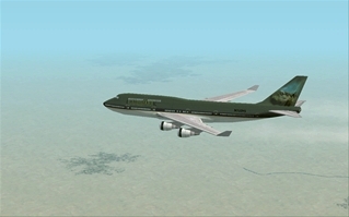 Boeing 747 des Middle East Airlines au-dessus de la frontire nord de l'Arabie Soudite
