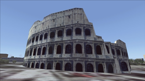 Colosseum in Rome, Italy is one of the monuments of the city. To visit Rome, land at Roma Fiumicino (LIRF)